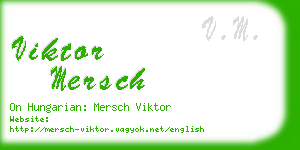 viktor mersch business card